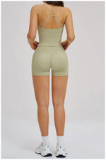 Women 2 Piece Gym Workout Set Female Bra Yoga Shorts Vest Fitness Wear Quick-DrySports Bra Suits Sportswear Tracksuit Outfits