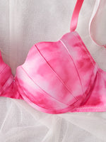 Summer Beach Bikini Colorful Ombre Shell Cup for Women's bra Sexy Push-Up Comfort Underwire Bra Women's Beach Vacation lingerie