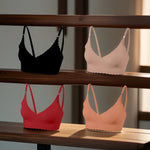 4pcs Women's Sexy Backless Push-Up Bra, U-Shape, Adjustable Straps, Seamless Nylon Underwear, High Support, Hand Wash