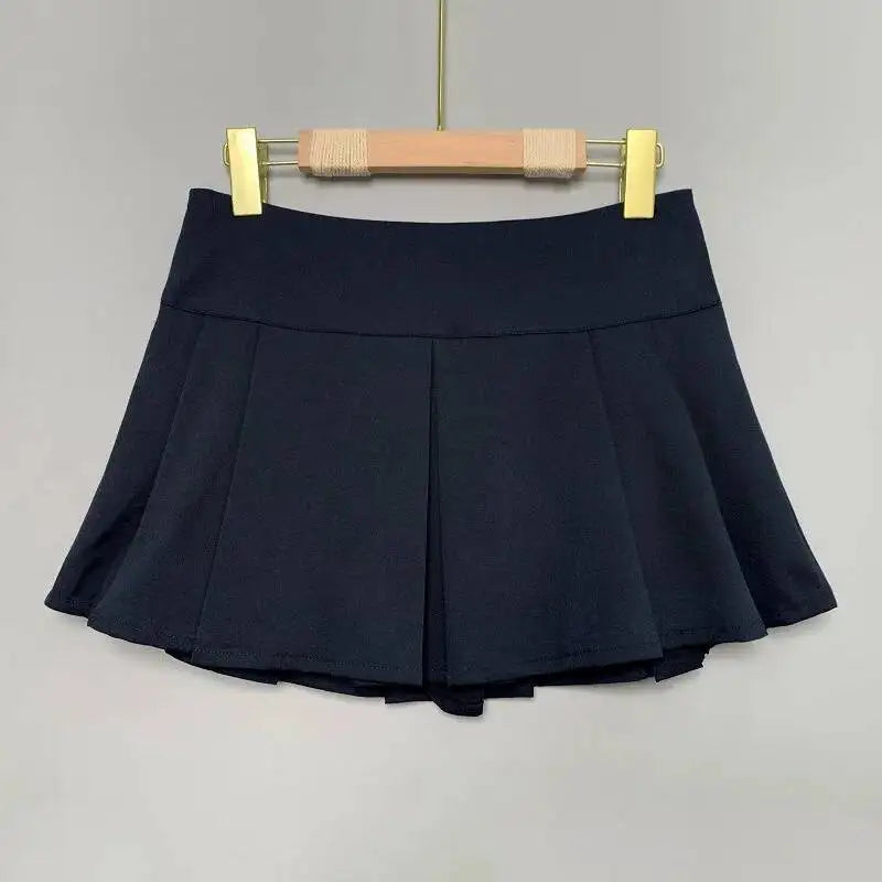WOMENGAGA Korea Style Sexy Slim High Waist Strap A-line Half Length Skirt Fashion Women Skorts JK Sweet 2023 NewOW3W