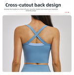 Yoga Bra Women High Strength Sport Bra Anti-Sweat Fitness Top Shockproof Crop Top Push Up Running Sport Bra Gym Vest Workout Top