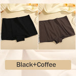 2Pcs/Set Women's Panties Cotton Seamless Sports Boxers Underwear Female Solid Color Briefs Lingerie Intimate Underpants XS-XL