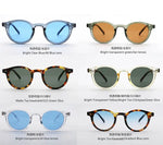 Vintage Rice Nail Round Sunglasses Men Women Brand Hawksbill Blue Shades Eyewear Female Brand Design Sun Glasses Men oculos