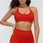 Sexy Gym Top Women Sports Bra Running Hanging Neck Yoga Bra Breathable Sports Underwear Women Fitness Push Up Workout Top Women