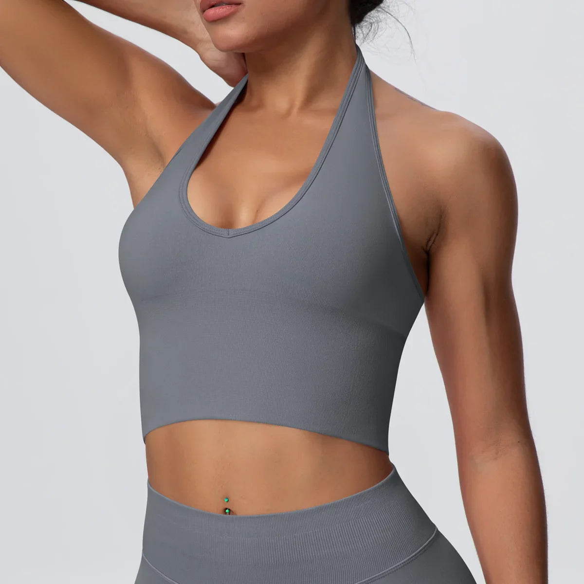 Gym Tops Women Halter Top Gym Vest Woman Sexy Backless Push Up Sport Bras Running Vest Workout Tops Activewear Yoga Fitness Vest
