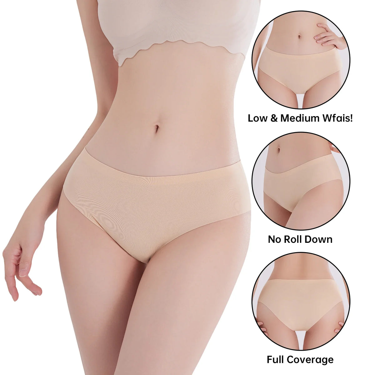 Women Sexy Panties LingerieHigh Waist Seamless Underwear Breathable Comfort Briefs S-2XL Thong