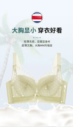 Women's Full Coverage Wire Free Bra Non-Foam Lace Bra Thin Sexy Lace Bra Plus Size 36-46CDE Push Up for Women Thin Latex Bra 46E
