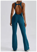 Women Fitness Bodysuit Backless One Piece Yoga Set Jumpsuit Sports Gym Workout Clothes Tights Active Wear Slim Playsuit Female