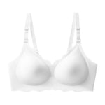 Women's Wave Jelly Seamless Bra 3/4 Cup Thin Molded Wire-Free Supportive Bra with Push-Up Comfort Solid Color Underwear Sostén