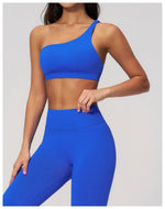 Summer Shockproof Sport Bra Women's Beautiful Back Gym Sports Underwear Women Oblique Shoulder Straps Running Fitness Yoga Bra