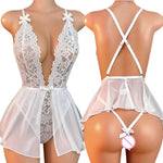 See Through Deep V Sexy Underwear Women One-piece Exotic Costumes BodysuitDesire Night EroticSexua Temptation Hot Dress Set