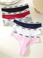 6Pcs/Set Women Thongs Cotton Panties Plus Zise Underwear Sexy G-String Low Waist Briefs Underpants Comfortable Lingerie S-XL