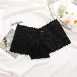 Women Lace Boyshort Panties Low-Rise Sexy Underwear Trendy Floral Underpants Female Sexy Boyshort Panties Ladies Lingerie