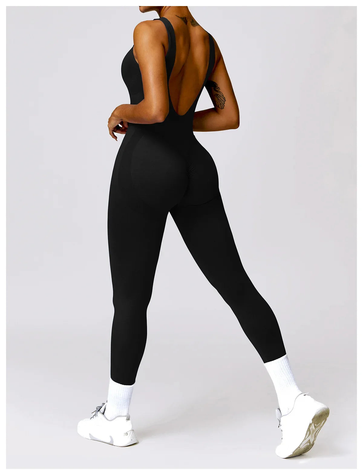 Seamless One-piece Suit Women Sports Jumpsuit Push up Yoga Suit Backless Sportswear Set Women Sleeveles Workout Bodysuits Female