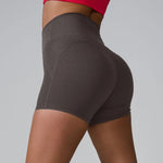 Summer High Waisted Yoga Shorts for Women Fashionable and Sexy Running Fitness Pants Solid Color Yoga Leggings Elastic Tights