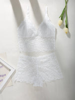 Hot sexy lingerie set Women's Wireless camisole sexy Bras Elegant floral lace sheer bra Cutout lace breathable Women's Panties