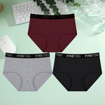 Finetoo 3Pcs/Set Women's Seamless Cotton Briefs Women Plus SizePanties Breathable Underwear Female Low Waist Soft Lingerie S-XXL