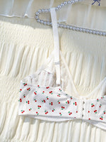 Wide Straps Plus Size Women's underwear set Flowers Lace Unlined Underwire Support Bra Comfort Lace Panties Lingerie Set