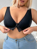 Everyday front closure Women's Plus size Brassiere Thin Cup Push up Wireless Bralette Comfort underwear Lingerie Bra test