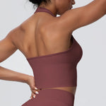 Gym Tops Women Halter Top Gym Vest Woman Sexy Backless Push Up Sport Bras Running Vest Workout Tops Activewear Yoga Fitness Vest