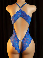 Transparent Sexy Crotchless Bra Set Lingerie Women Lace Hollow Bra Costumes Deep V Open Bra Underwea Erotic Backlesshot Bodysuit