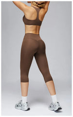 New yoga set 2 pieces gym set Women Long Sleeve Sports Shirts Sports Bra Leggings Suit Fitness Running Workout Suits Tracksuit