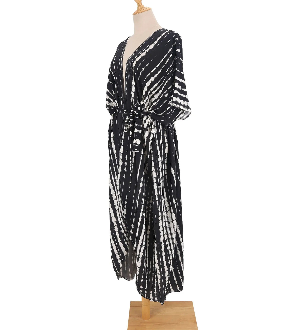 Beach Cover Ups for Swimwear Women Black Tie Dye Kimono Swimsuit Cape Summer Dress 2022 Beachwear Outfits Sales