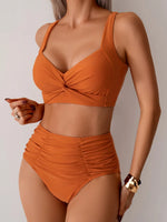 2026 Sexy Black Two Piece Swimsuit Women Solid Push Up Padded Bikini Set Beachwear Summer Swimwear High Cut Bathing Suit Biquini
