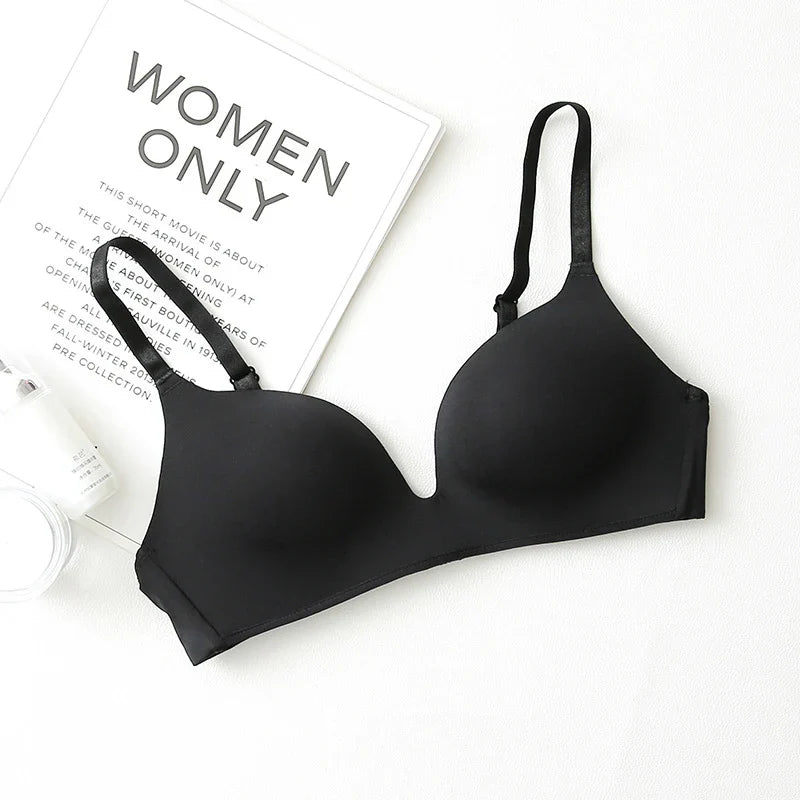 Seamless Bras for Women Push Up Bras No Wire Brassiere A B Cup Underwear Sexy Bralette Three Quarters(3/4 Cup)Lingerie