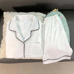Thin Cotton Women's Short-sleeved Pajamas Set Summer Cute and Casual Sweet and Girly Thin Home Wear Set Sausage Dog Sleepwear