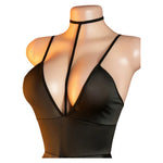 Sexy Crotchless Bra Set Women's Erotic Bodysuit Lace Hollow Bra Set Costumes Deep V Open Bra Underwea Sexy Backless Dress Women