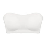 Women's Sexy Strapless Push Up Bra Removable Padded Seamless Ice Silk Top Women Invisible Beauty Back Anti-slip Off-shoulder Bra