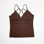 NCLAGEN Gym Yoga Tops Women Vision Twist Front Longline Top Quick Dry Thin Strap Workout Vest Push-up Pilates Fitness Tank