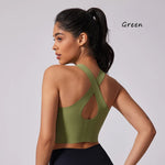 DIAS FIT JOY Wide shoulder strap cross sports vest comfortable shockproof yoga bra fixed chest pad beautiful back fitness Gym