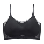 Ultra-Thin Breathable Ice Silk Top Bra Women's Seamless Back Halter Vest Wrap Bra Small Chest Together