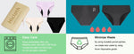3pcs Period Panties - Seamless, Leakproof Underwear for Heavy Flow with Elegant Wooden Gift Packaging, Great Gift for Women