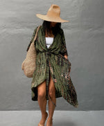 Beach Cover Ups for Swimwear Women Black Tie Dye Kimono Swimsuit Cape Summer Dress 2022 Beachwear Outfits Sales