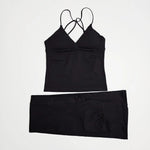 NCLAGEN Vision Twist Front Longline Top And Vision Flares 2 Piece Fitness Set Women Sportwear Gym Clothes Workout Running Suit
