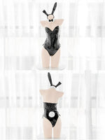 Mai Sakurajima Bunny Girl Cosplay Costume Women Sexy Lingerie PU Leather Bodysuit with Tie and Headband Set Anime Outfit
