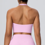 Sexy Gym Women's Sports Bra Breathable Hanging Neck Backless Sports Bra Women's Comfortable Exercise Pilates Training Yoga Top