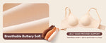 Women's Jelly Bra No Steel Ring Seamless Gathered Support 3 Pack Nylon Fabric Adjustable Shoulder Strap Invisible Cup Type