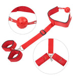 Adult Games BDSM Bondage Set Women RestraintsAdjustable Handcuffs Ankle Straps Fetish No Vibrator Erotic Accessories Sex Shop