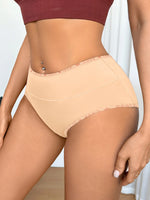 1PCS Women High Waist Seamless Panties Tummy Control Briefs Soft Breathable Solid Basic Underwear Ladies Lingerie S-XXL
