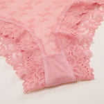 1PCS Bikini Lace Briefs Panties Women's Transparent Lingerie Sexy Female Underpants Floral Lace Perspective Waist Band Briefs