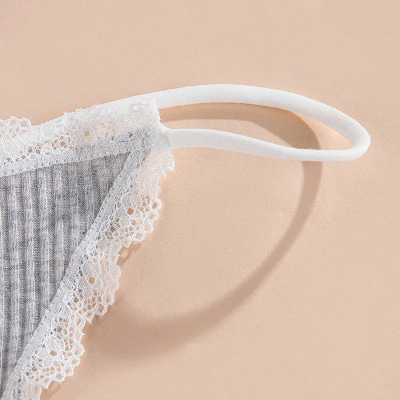 Lace Cotton Panties Sexy Women Briefs Underwear Thong Soft G StringIntimates Ladies Female Panty Lingerie