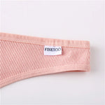 4Pcs/set Cotton Thongs Women Low-Rise Bikini Underwear M-XL Comfortable G-string Female Fruit Embroidery T-Back Panties Lingerie