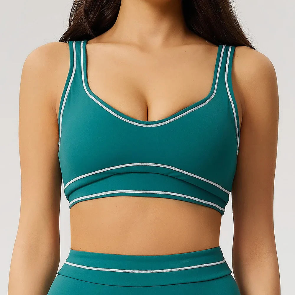 Sexy Sports Bra Women Workout Underwear High-strength Professional Shockproof Running Bra Gym Push Up Lingerie Yoga Fitness Bra