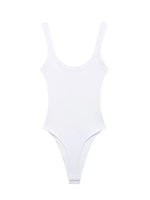 Women's Skinny Ribbed O-Neck Bodysuits with Straps Snap-Button Sexy Fashion Playsuits Comfortable Stretchy Female Clothing