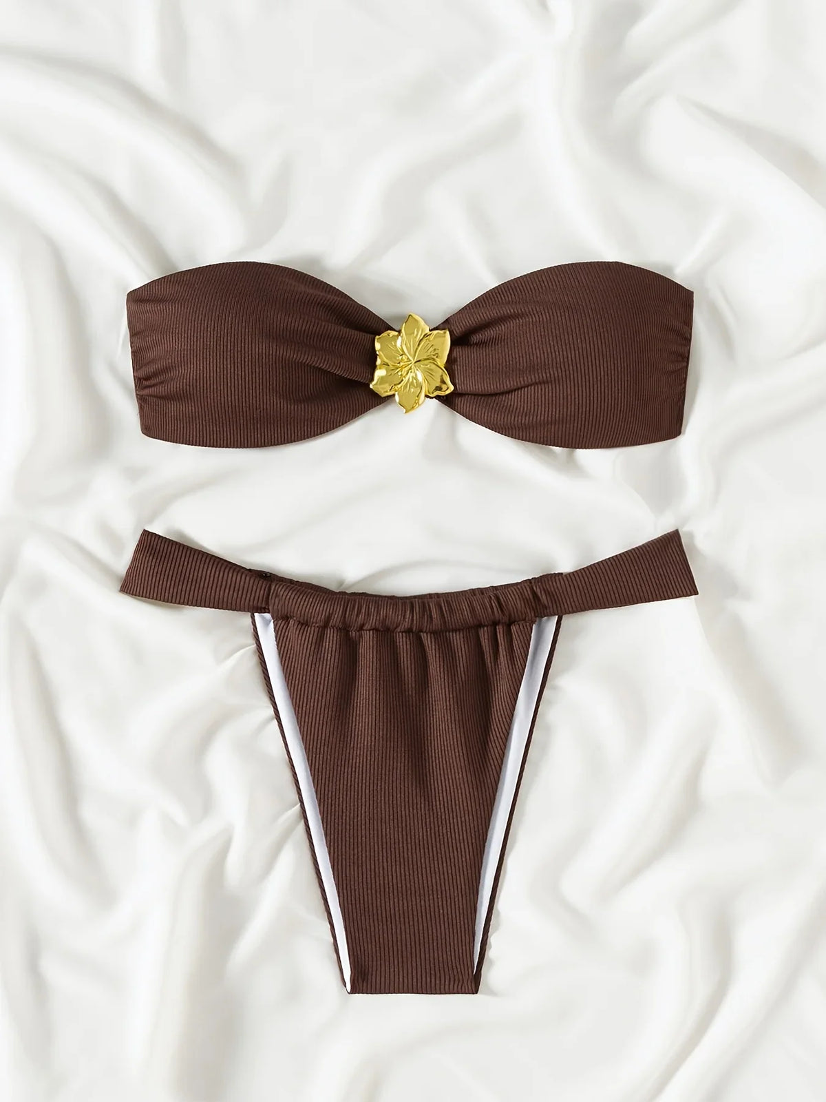 ZTVitality Solid Bikini Strapless Swimwear Women's Swimsuit 2025 New Sexy Biquini Bikini Set Low Waist Summer Bathing Suit