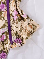Comfortable Fitted Multicolor Floral Print Onesie - Soft Skin-Touch Design for All-Day Wear